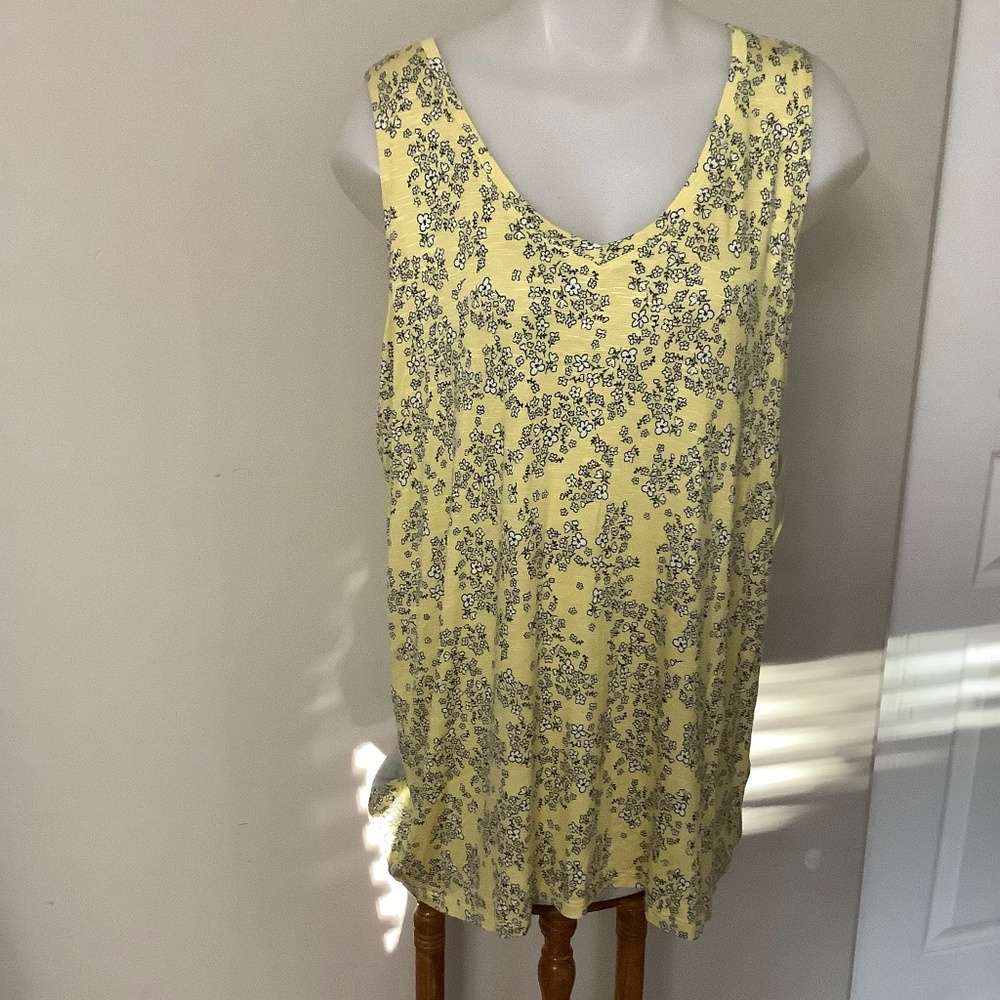 NWT Style & Co Yellow Tank L/XL 40 bust